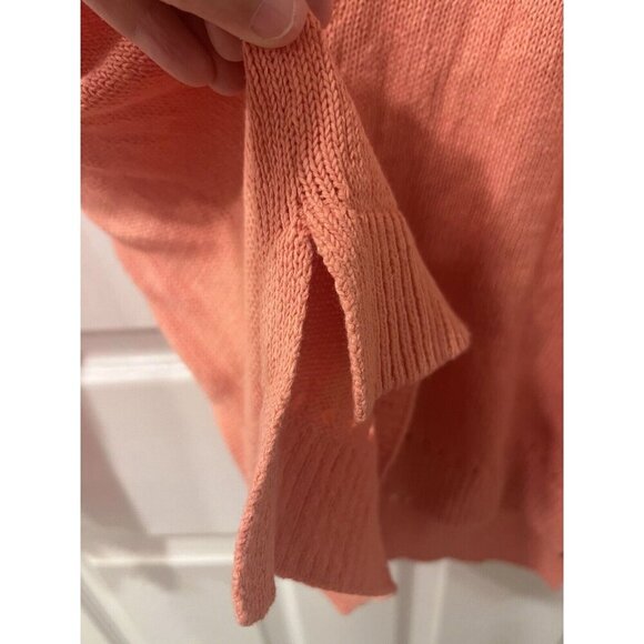 Chico’s Button Front Linen & Cotton Blend Cardigan Size Medium Sienna Rose NWT - Picture 6 of 9